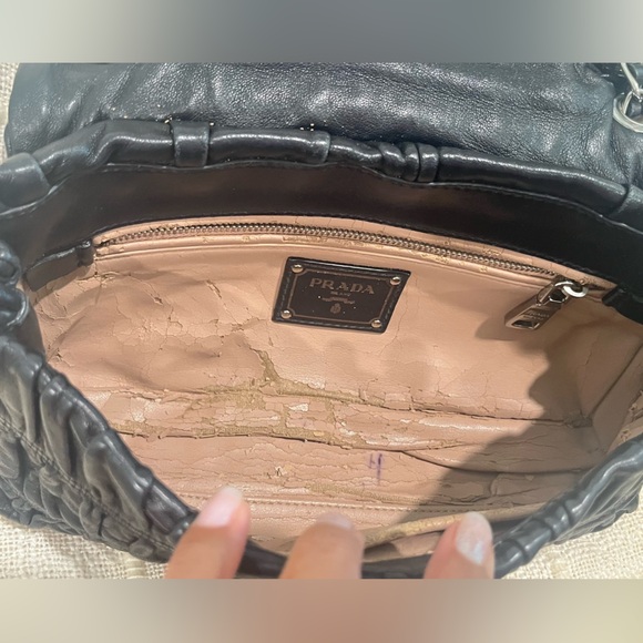 Authentic PRADA Gaufre leather Double Chain bag - Picture 8 of 16